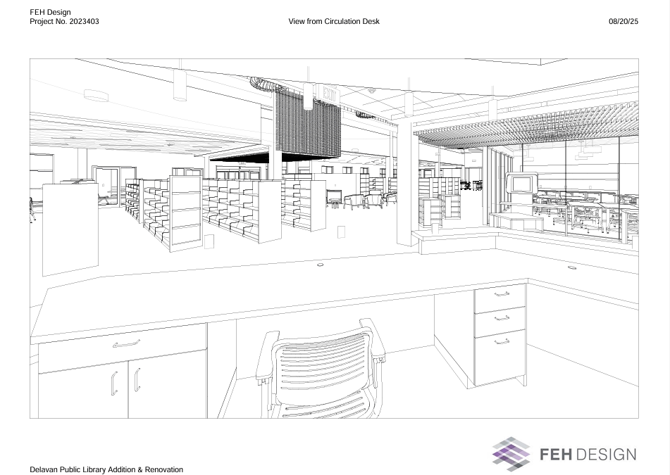 expansion view from circulation desk