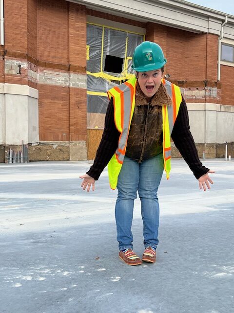 Happy library employee
