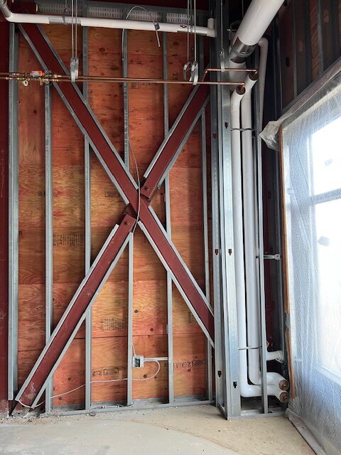 X construction technique, walls