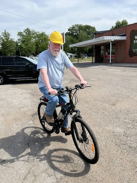 man on bike