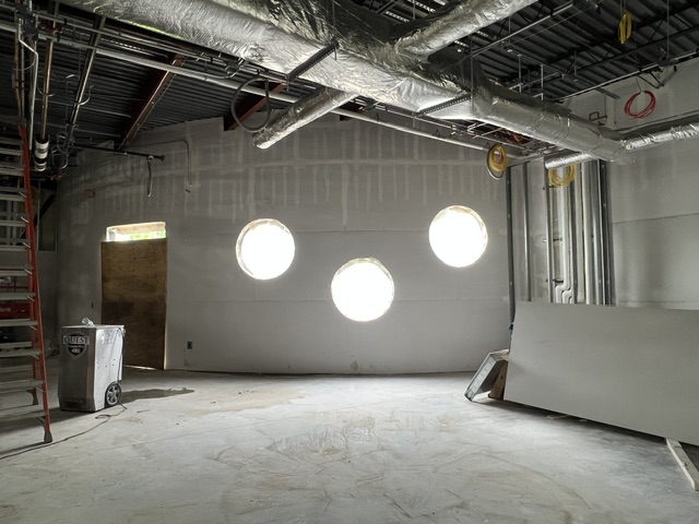 youth mural wall with drywall