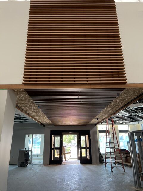 slatted ceiling